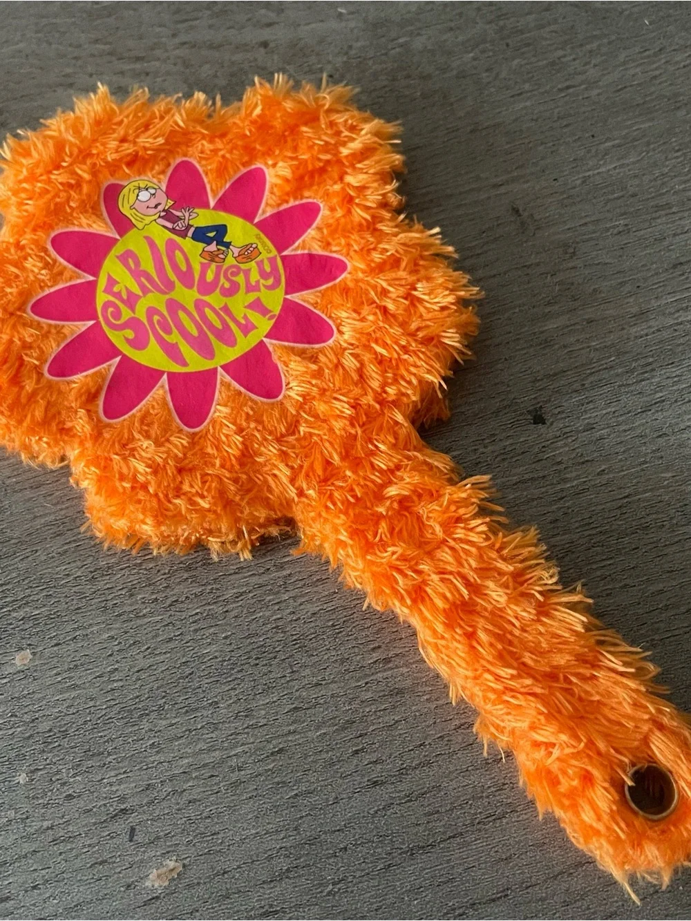 NWOT Lizzie McGuire Small Handheld Fuzzy Mirror